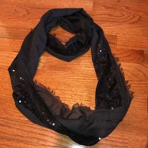 Black Sparkly Infinity Scarf